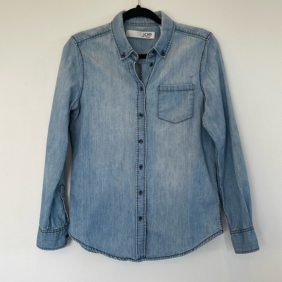 JOE FRESH Women's Long Sleeve Button-Down Denim Shirt Size S - Picture 1 of 9